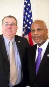 Delray Beach Mayor Woody McDuffie with the Rev. Dr. Waymon T. Dixon of St. Paul A.M.E. Church and co-chair of the Delray Beach Interfaith Clergy Committee.