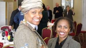 Aneesha Hanif, president of the International League of Muslim Women's South Florida Chapter (and my better half), participating with the Delray Interfaith Clergy Association, with a friend.